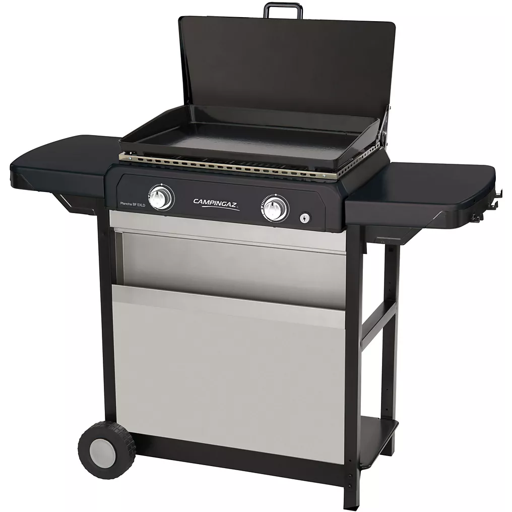 Plancha gaz CAMPINGAZ BLUE FLAME EXLD 2 brûleurs sur chariot, 60x40 cm – Image 8