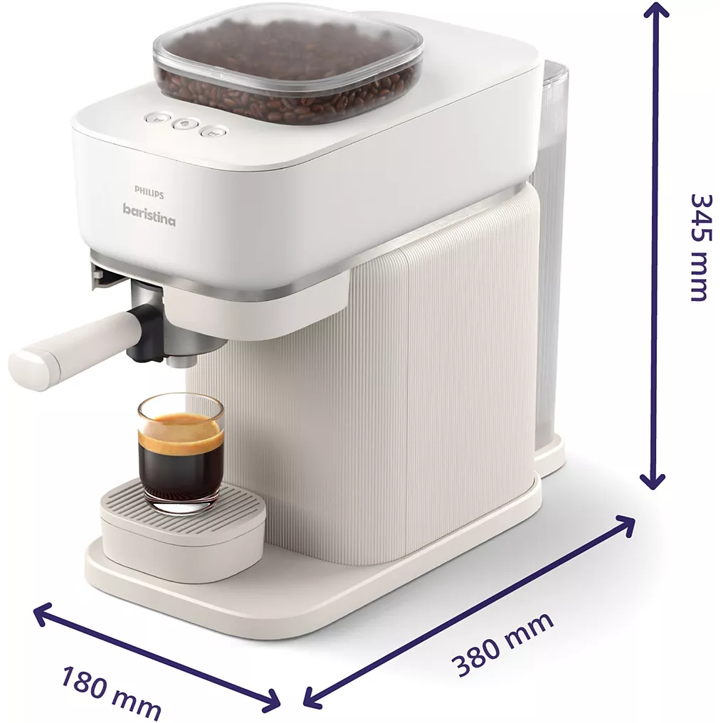 Machine à expresso PHILIPS Baristina BAR300/00 cafetière à grain Blanche – Image 7