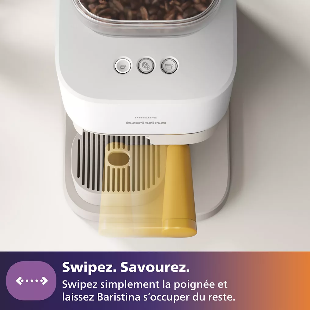 Machine à expresso PHILIPS Baristina BAR300/00 cafetière à grain Blanche – Image 4