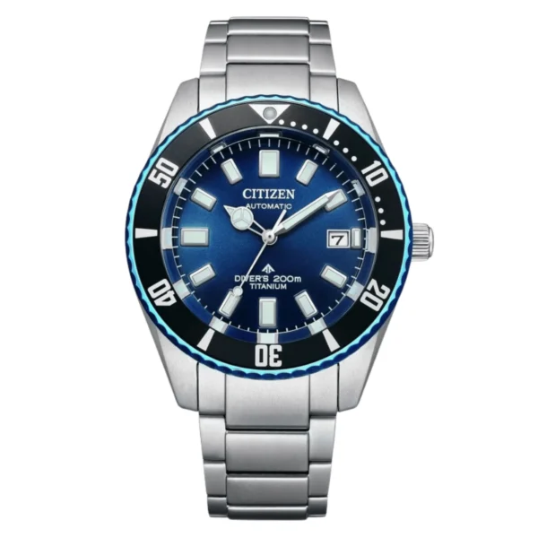 Montre Citizen Promaster Marine Fujitsubo Super Titanium automatique cadran bleu bracelet titane 41 mm