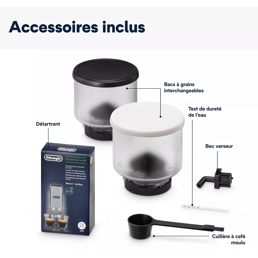 Expresso Broyeur DELONGHI FEB4435.W Rivelia Blanche – Image 2