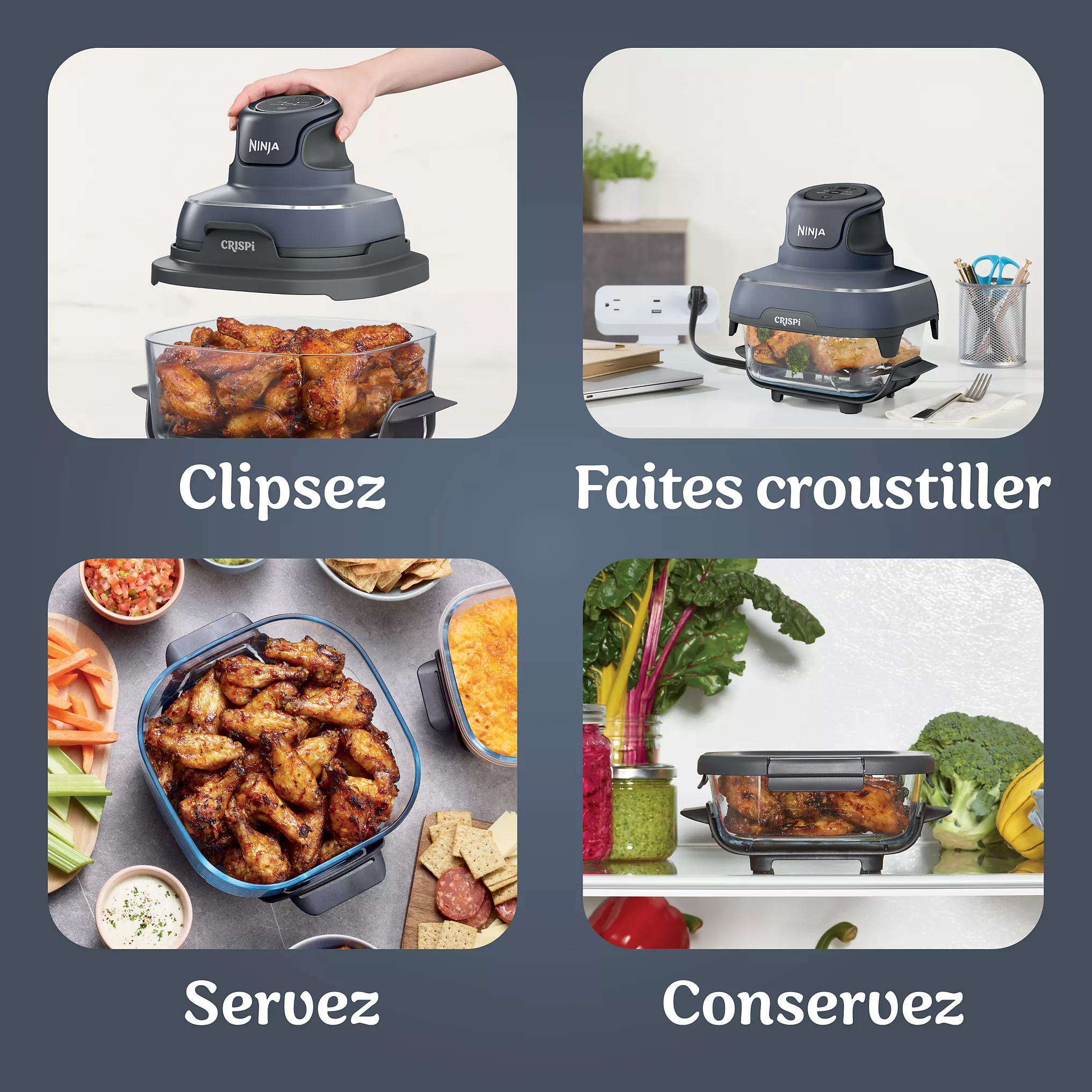 Friteuse sans huile NINJA CRISPi 4-in-1 Gris Cyber Space FN101EUGY – Image 4
