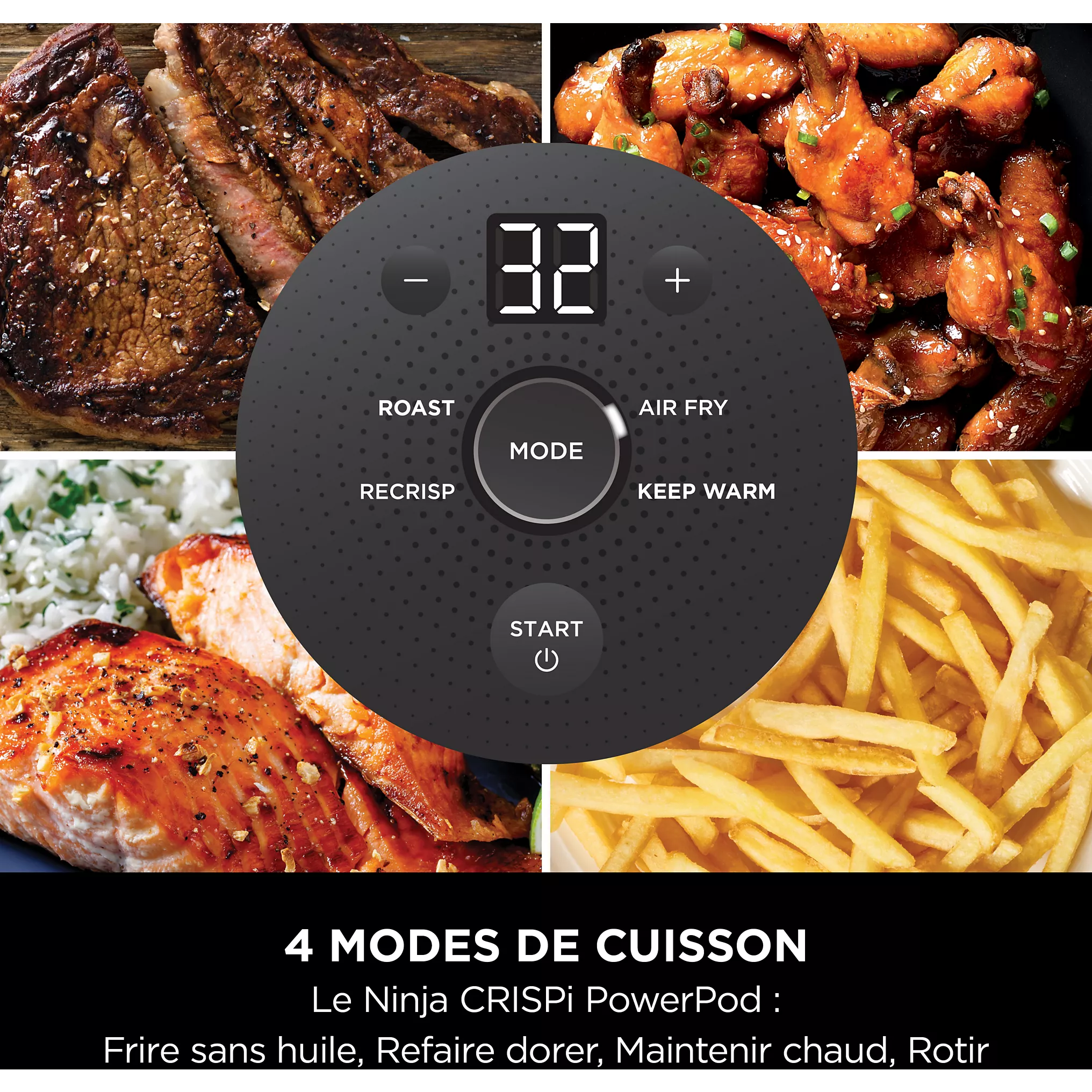 Friteuse sans huile NINJA CRISPi 4-in-1 Gris Cyber Space FN101EUGY – Image 3