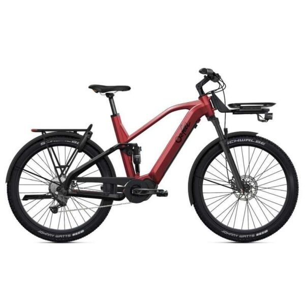 VTT tout suspendu électrique O2Feel Vern FS 7 Adventure Shimano Cues 9V 720 Wh 27.5" Rouge