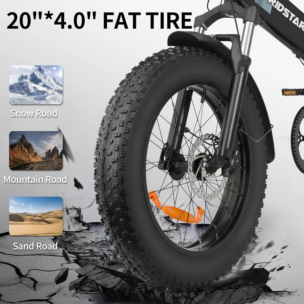 Vélo de montagne électrique Ridstar H20 1000W – Image 5