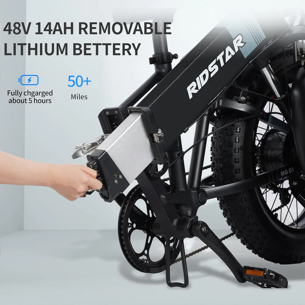 Vélo de montagne électrique Ridstar H20 1000W – Image 3