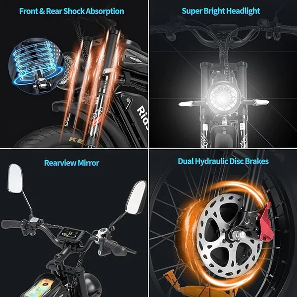 Vélo électrique Ridstar Q20 Pro 2000W gros pneu – Image 9