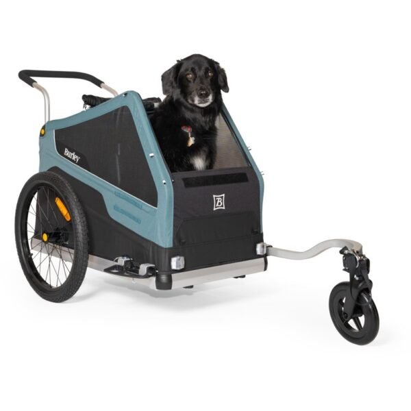 Remorque vélo pour chien​ Burley Bark Ranger XL - noir/turquoise mat