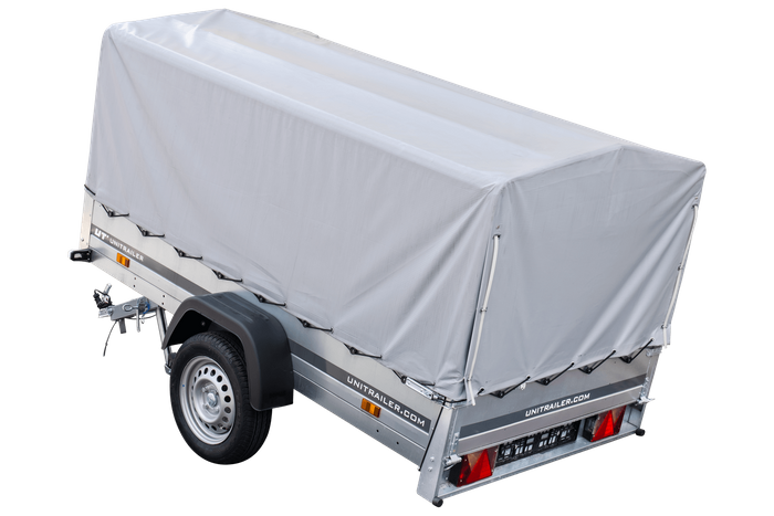 Remorque routière Garden Trailer 230 KIPP avec bâche haute, arceau et roue jockey 230x125 – Image 2