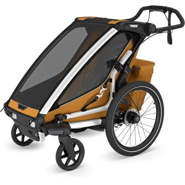 Remorque à vélo occasion Thule pour 1 Enfant - Chariot Sport 2 Single - natural gold